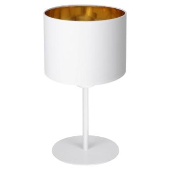 Asztali világítás Soho, hengeres, magasság 34 cm, fehér/arany kép