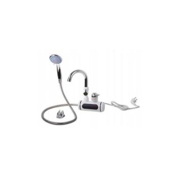  Átfolyós vízmelegítő permetezővel és LCD kijelzővel 3000W/230V IPX4 fehér  kép