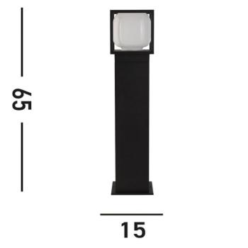 Athens LED ösvény világítás, IP54, fekete, magasság 65 cm, fém kép
