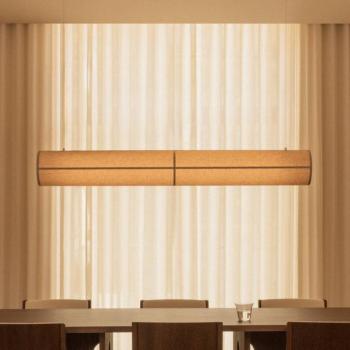 Audo függőlámpa Hashira Linear, natúr szín, 140 cm hosszúságú kép