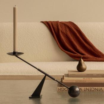 Audo gyertyatartó Interconnect, bronz, magasság 25,5 cm kép