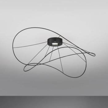 Axolight Hoops 2 LED-es mennyezeti lámpa, fekete színben kép