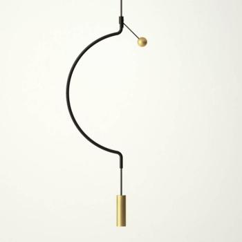 Axolight Liaison P1 függő lámpa fekete/arany 32 cm kép
