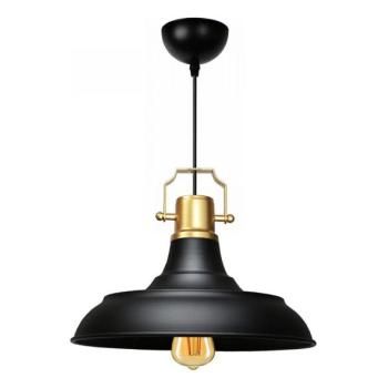  AYD kábelen függesztett csillár 1xE27/40W/230V, fekete/arany  kép