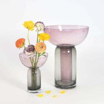 AYTM Torus váza, rózsaszín, Ø 25 cm, magasság 33 cm, üveg kép