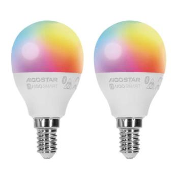  B.V. KÉSZLET 2x LED RGBW Dimmelhető izzó MESH Intelligens E14/6,5W/230V 2700 kép