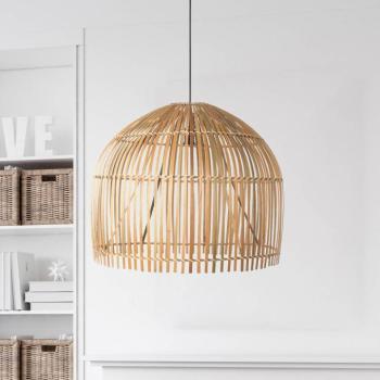 Bali függőlámpa, Ø 60 cm, bambusz, világos fa, E27 kép