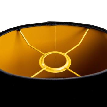 Bársony lámpabúra fekete ovális 25/16/15 kép