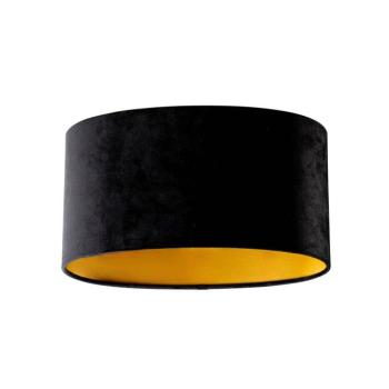 Bársony lámpabúra fekete ovális 35/23/18 kép