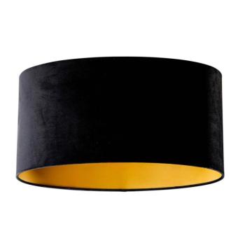 Bársony lámpabúra fekete ovális 50/33/25 kép