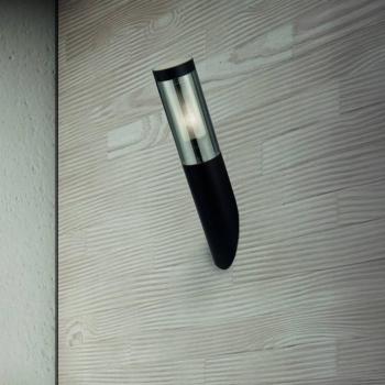 Batton kültéri fali lámpa, IP44, fekete, fém, E27 kép