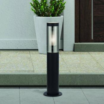 Batton talapzati világítás, IP44, fekete, magasság 45 cm, fém kép