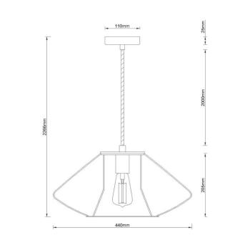 Beacon függesztett lámpa Pheonix Squat, fekete, fém, Ø 45 cm kép