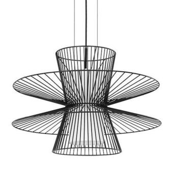 Beacon függőlámpa Dulverton Ø 58 cm fekete fém üveg kép
