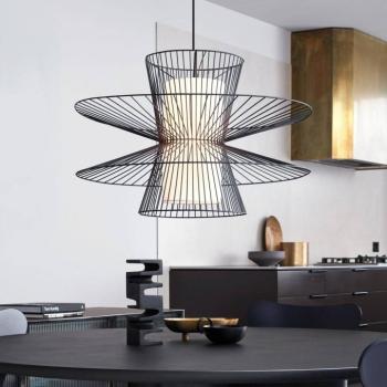 Beacon függőlámpa Dulverton Ø 80 cm fekete fém üveg kép