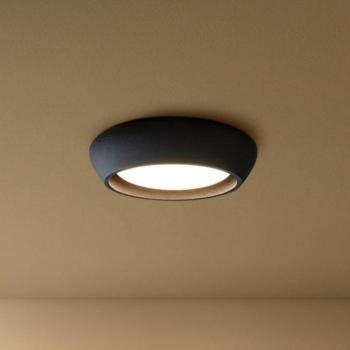 Beacon mennyezeti lámpa Fjord, fekete, vakolat, Ø 28 cm, GX53 kép