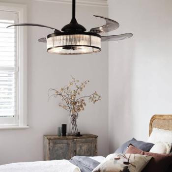 Beacon mennyezeti ventilátor fény Fanaway Corbelle fekete csendes kép