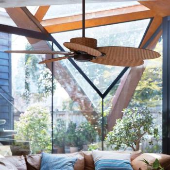 Beacon mennyezeti ventilátor Fijian II, barna, Ø 132 cm, csendes kép