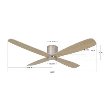 Beacon mennyezeti ventilátor Fraser króm/tölgy DC csendes Ø 132 cm kép