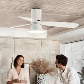 Beacon mennyezeti ventilátor világítóval Flusso fehér Ø 132 cm csendes kép