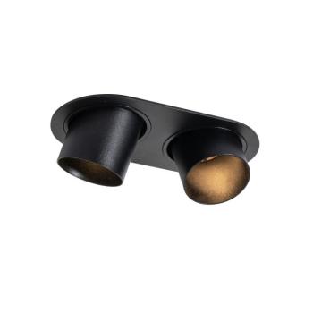 Beépíthető spotlámpa fekete GU10 50 mm 2-fényes - Installa kép