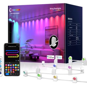 Beltéri LED füzérfény szett, 15 db lámpával , RGB+IC (digitális) , WiFi/Bluetooth+IR távirányító , 3m , TUYA kompatibilis, LEDISSIMO AMBIENT LIGHT kép