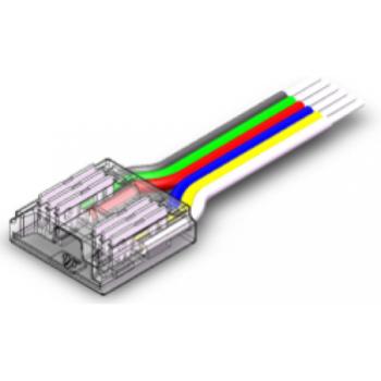 Betáp kábel , 12 mm-es , 6 pólusus , RGB-CCT DOTLESS COB LED szalaghoz , IP20/IP65 , MULTI SNAP kép