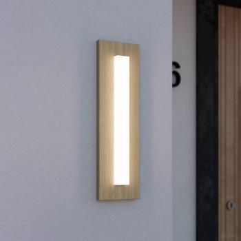 Bitetto LED kültéri fali lámpa, műanyag, fa hatású kép