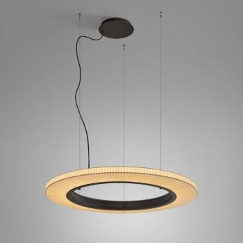 Bover LED-es függőlámpa Roda S/90, barna/krémszínű, 1-10V kép