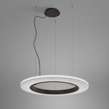 Bover LED függőlámpa Roda S/90, barna/fehér, Ø 90 cm, TRIAC kép