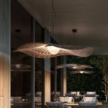 Bover LED kültéri függőlámpa Mediterránia, barna, Ø 105 cm kép