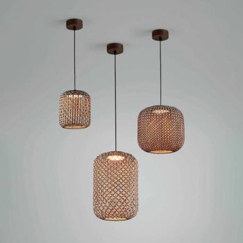 Bover Nans S/21 LED kültéri függőlámpa, barna kép