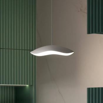 Bover Valentina S24 LED-es függőlámpa, szürke/fehér, süllyesztve kép