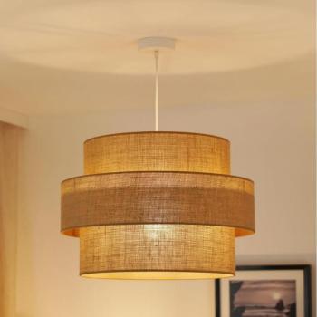 Brilagi Brilagi SPACE YUTE lógó 1xE27/15W/230V, 50 cm, bézs/fehér  kép