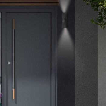 Brügge LED kültéri fali lámpa fel/le fekete 4000K kép