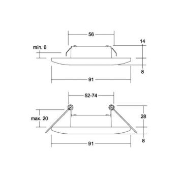 BRUMBERG Adapt LED beépített downlight, matt titán kép