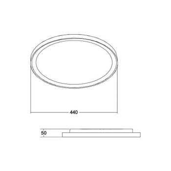 BRUMBERG Sunny Midi LED mennyezeti lámpa RC CCT fekete kép