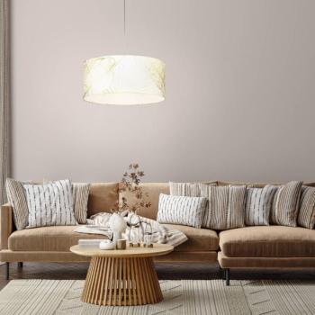 Bucamaranga függőlámpa fehér, levél motívummal nyomtatva kép