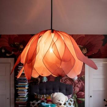 By Rydéns Lou Lou függő világítás, rózsaszín, Ø 80 cm, szövet kép