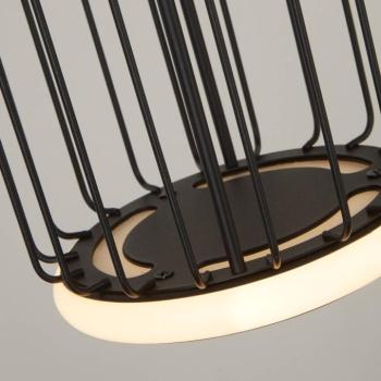 Cage LED függőlámpa, 3-égő, fekete kép