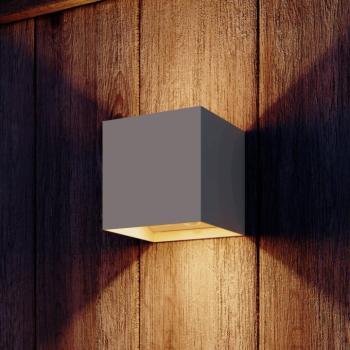 Calex LED akkumulátoros érzékelős kültéri falilámpa Volterra, homok, IP44 kép