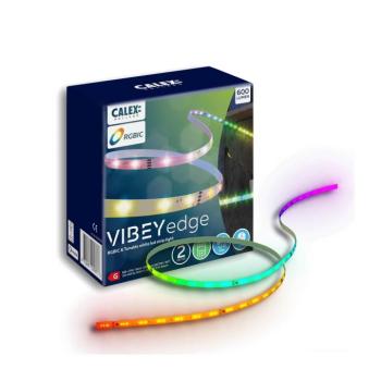 Calex LED-Strip Vibey, hossza 2 m, dugó, távirányító, RGB, CCT kép