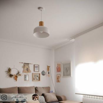 Carlise függő lámpa fa elemmel kép