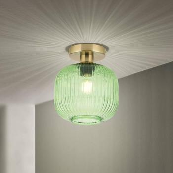 Carneval mennyezeti világítás, zöld, Ø 20 cm, üveg, E27 kép