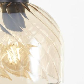 Casto mennyezeti lámpa, Ø 19 cm, borostyán, üveg kép