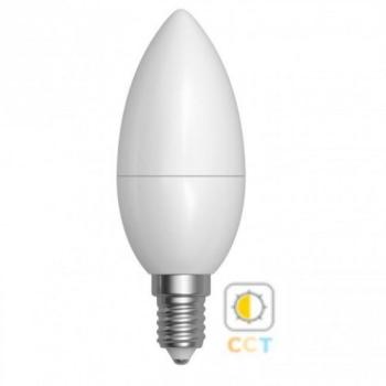 CCT LED lámpa , égő , gyertya , E14 , 4 Watt , dimmelhető , állítható fehér színárnyalat , LEDISSIMO kép
