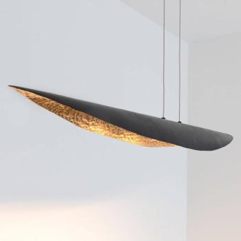 Chiasso LED függőlámpa, fekete-barna/arany kép