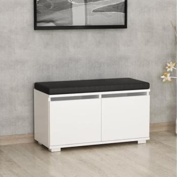  Cipősszekrény DRAGO 42x80 cm fehér/fekete  kép