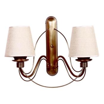  CLASSIC fali lámpa 2xE27/40W/230V bronz/bézs  kép