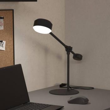 Clavellina LED asztali lámpa, fekete, dönthető kép